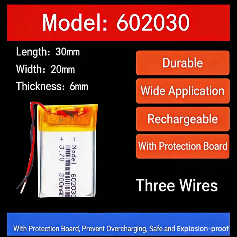 Smart Watch - 3,7V 300mAh 602030 Lithium-Akku Lithium-Polymer-Batterien für