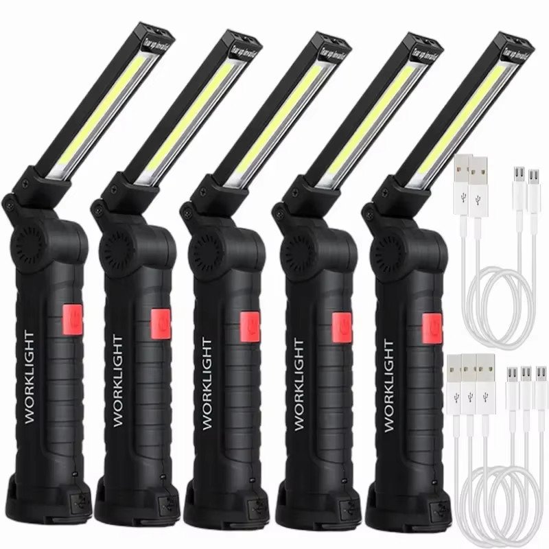 Power Bank - Tragbare COB-LED-Taschenlampe, USB wiederaufladbar, Arbeitsleuchte, magnetische
