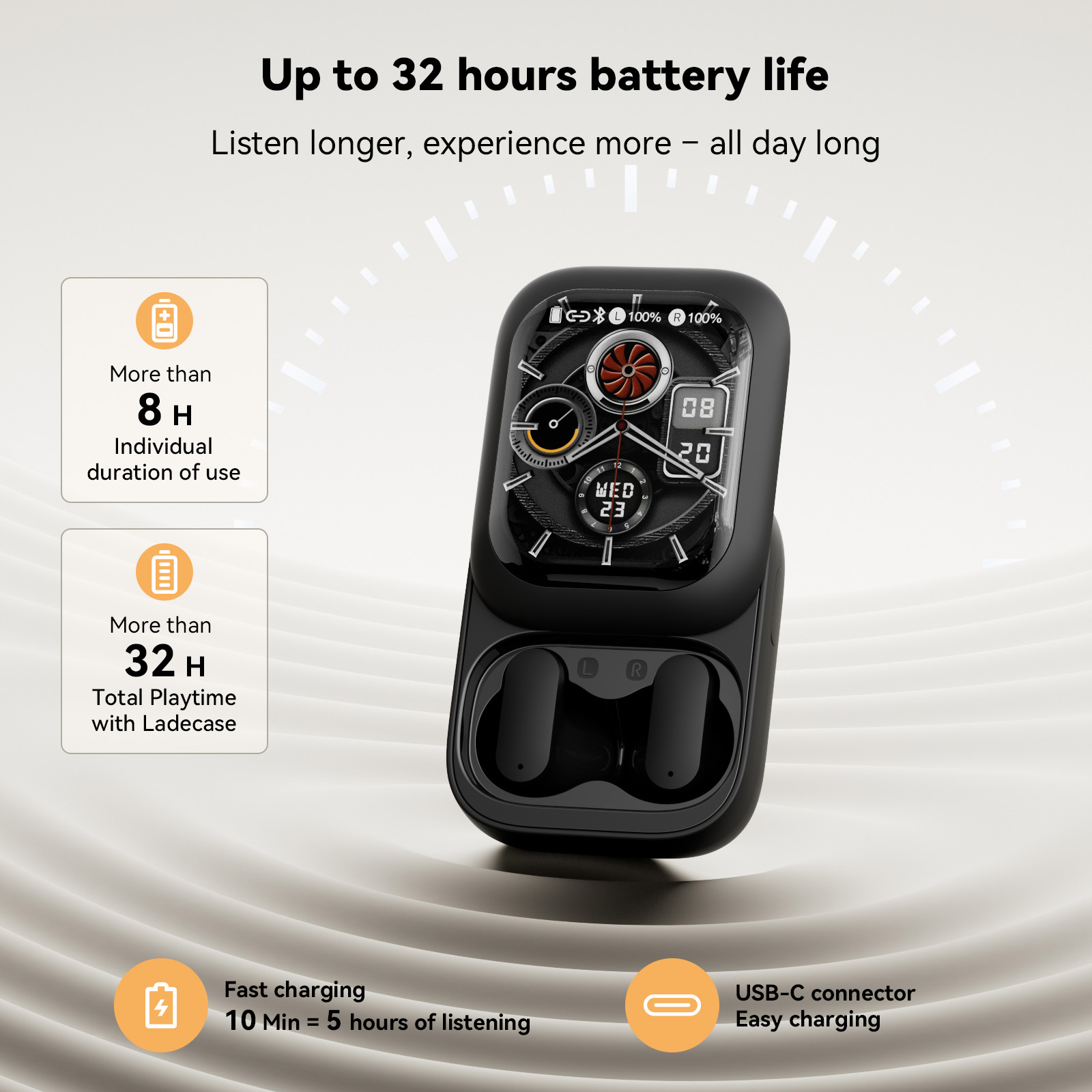 Headphones Wireless - ZNP N04 Kabellose Bluetooth-Kopfhörer mit KI-Sprachübersetzung,