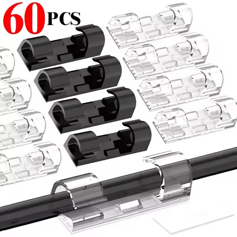 Cable Organizer - Kleine Kabelorganisationsclips, Kabelhalter, selbstklebend, für die