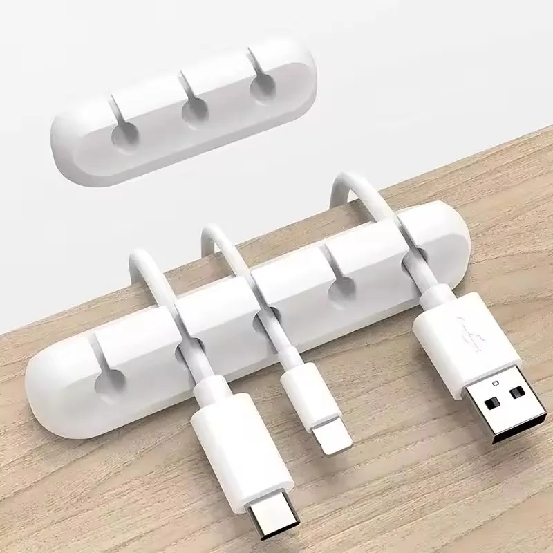 Cable Organizer - Silikon-USB-Kabel-Organizer, USB-Ladekabel-Wickler, Desktop-Ordnungsclips, Kabelhalter für Maus-
